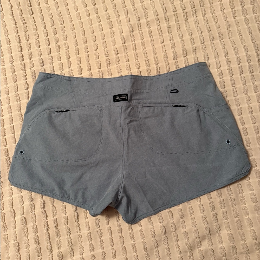 Pelagic Women's Light Blue fishing shorts - Picture 2 of 2